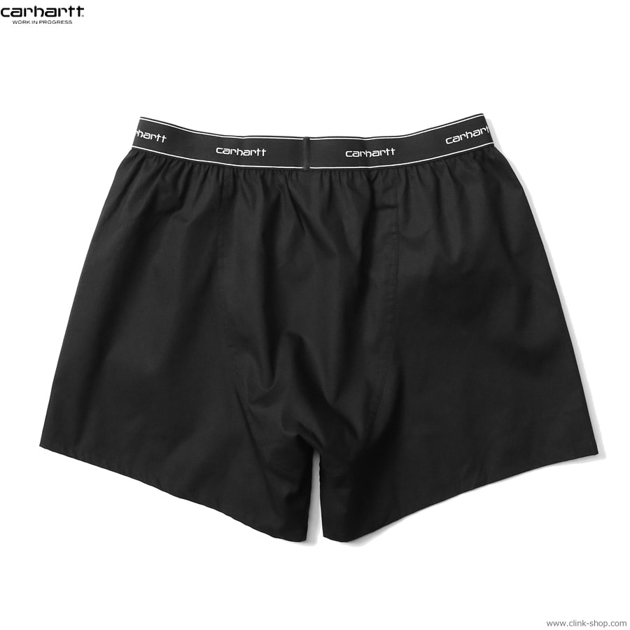 CARHARTT WIP COTTON SCRIPT BOXERS (BLACK)