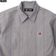 BLUCO PULLOVER STRIPE WORK SHIRT S/S (GRAY) [153-21-101]