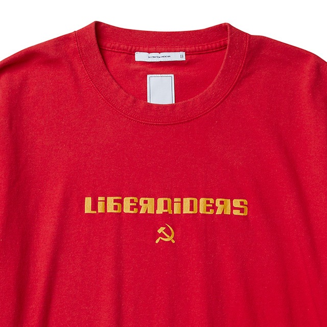 LIBERAIDERS HAMMER AND SICKLE LOGO TEE (RED) #71606