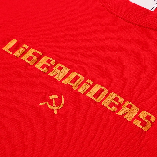 LIBERAIDERS HAMMER AND SICKLE LOGO TEE (RED) #71606