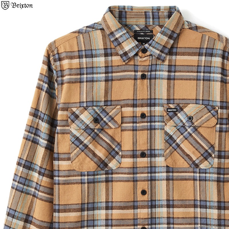 BRIXTON BOWERY L/S FLANNEL (LION)
