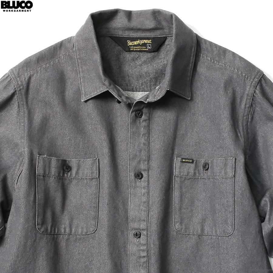 BLUCO DENIM WORK SHIRT (BLACK) [1122]