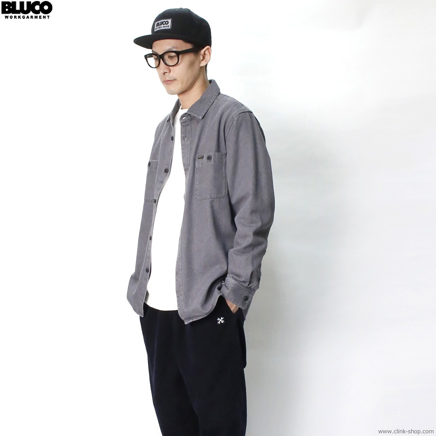 BLUCO DENIM WORK SHIRT (BLACK) [1122]