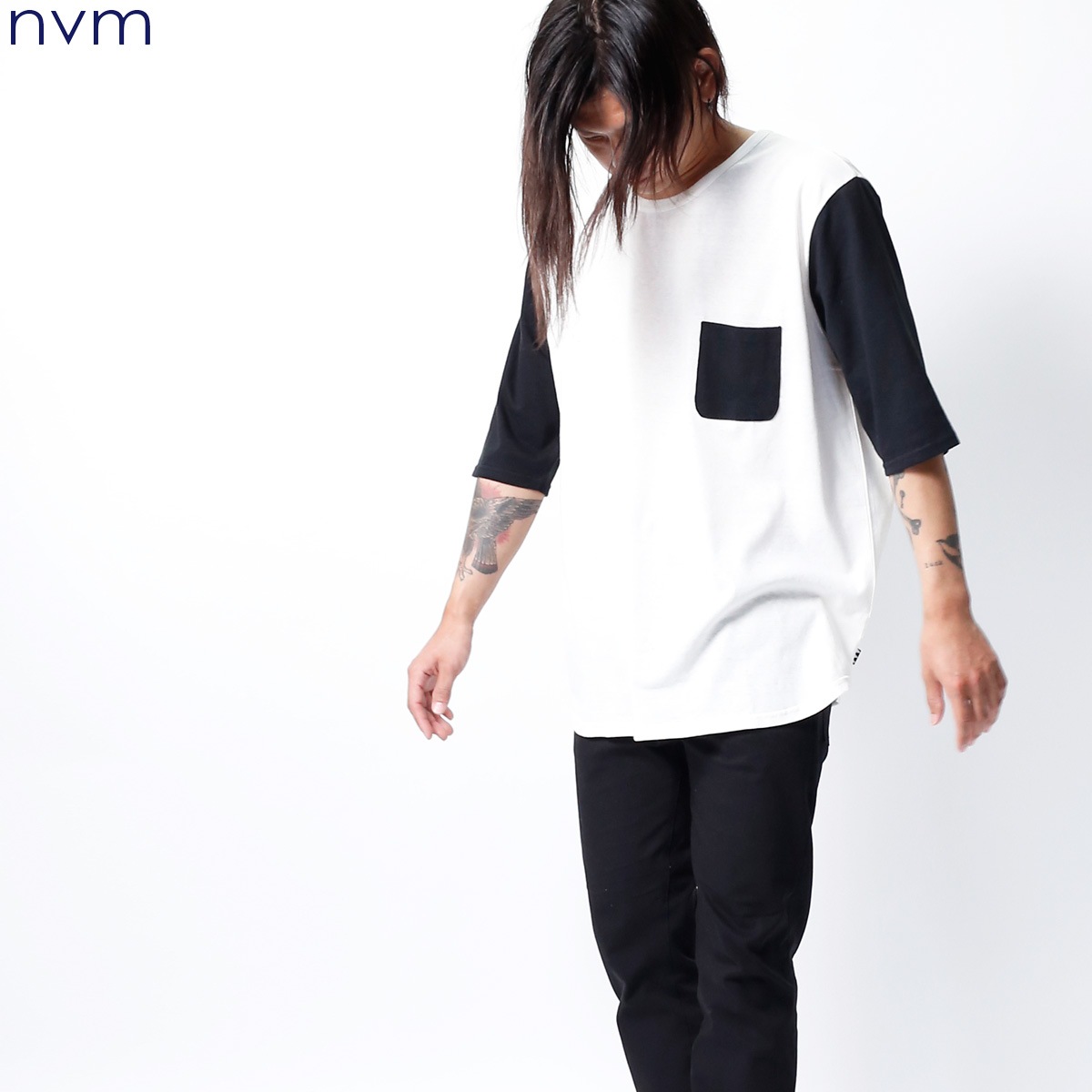 SALE 60��OFF NVM BB 1/2 T (WHITE��BLACK) [NVM16S-CS01]