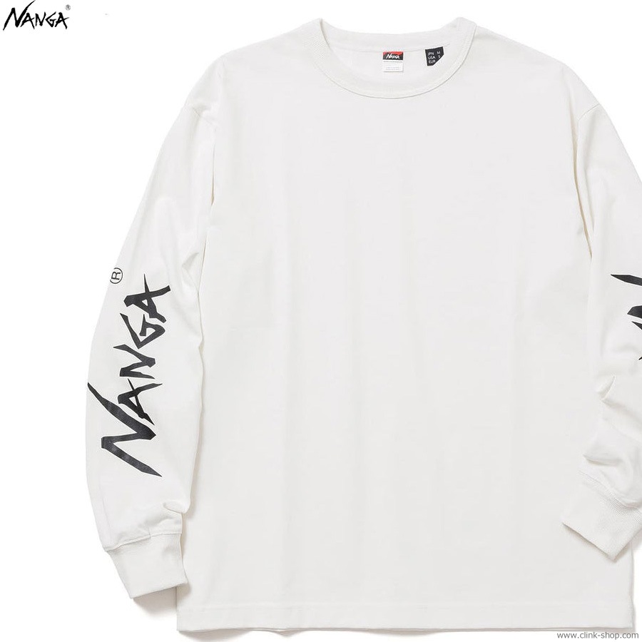 NANGA ECO HYBRID SLV LOGO L/S TEE