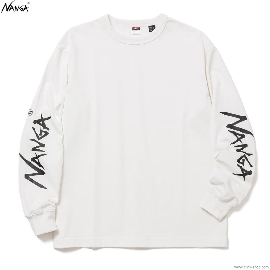 NANGA ECO HYBRID SLV LOGO L/S TEE