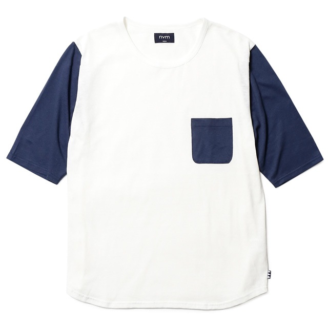 SALE 60��OFF NVM BB 1/2 T (WHITE��NAVY) [NVM16S-CS01]