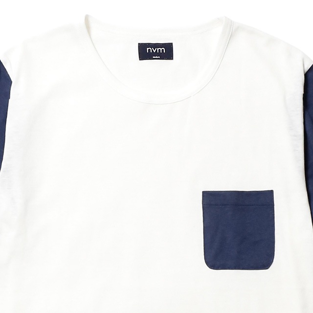 SALE 60��OFF NVM BB 1/2 T (WHITE��NAVY) [NVM16S-CS01]