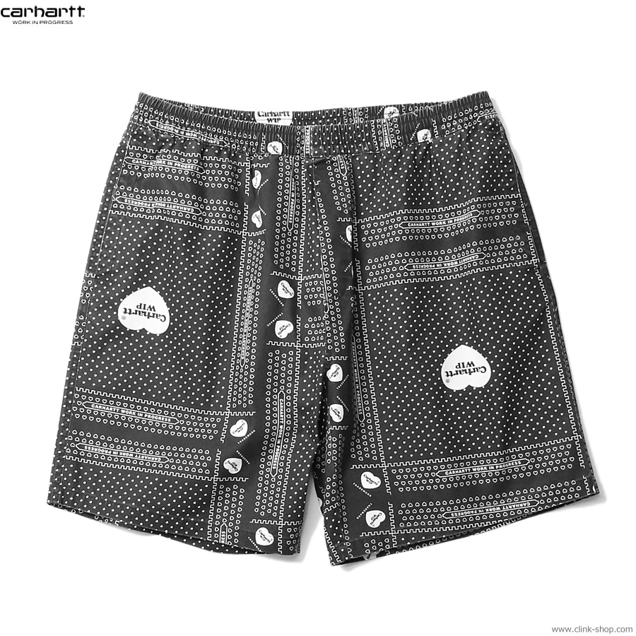 CARHARTT WIP HEART BANDANA SHORT (BLACK)