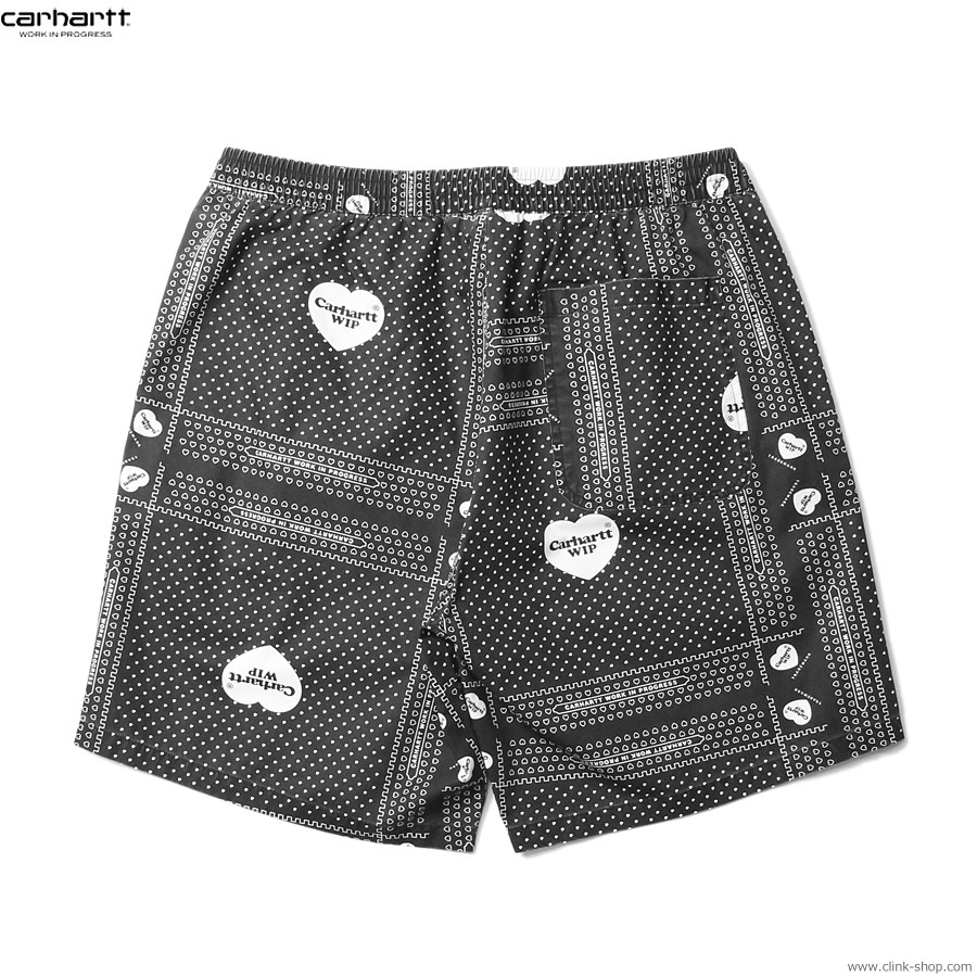 超希少カラー Carhartt バンダナ柄 ベスト CLINK|SALE 20%OFF CARHARTT WIP HEART BANDANA SHORT (BLACK