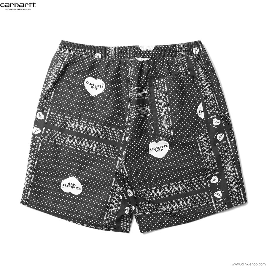 CARHARTT WIP HEART BANDANA SHORT (BLACK)