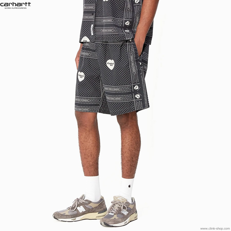 超希少カラー Carhartt バンダナ柄 ベスト CLINK|SALE 20%OFF CARHARTT WIP HEART BANDANA SHORT (BLACK