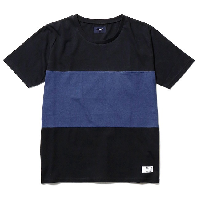 SALE 10OFF NVM FAT STRIPE SS T (BLACKNAVY) [NVM16S-CS02]