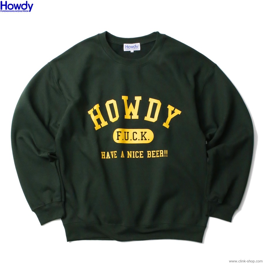 CLINK｜Howdy College Crew SW (F.GREEN) [HDW2301-SW01]｜東京・吉祥寺｜SOFTMACHINE ...