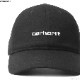 CARHARTT WIP CCANVAS SCRIPT CAP (BLACK/WHITE)