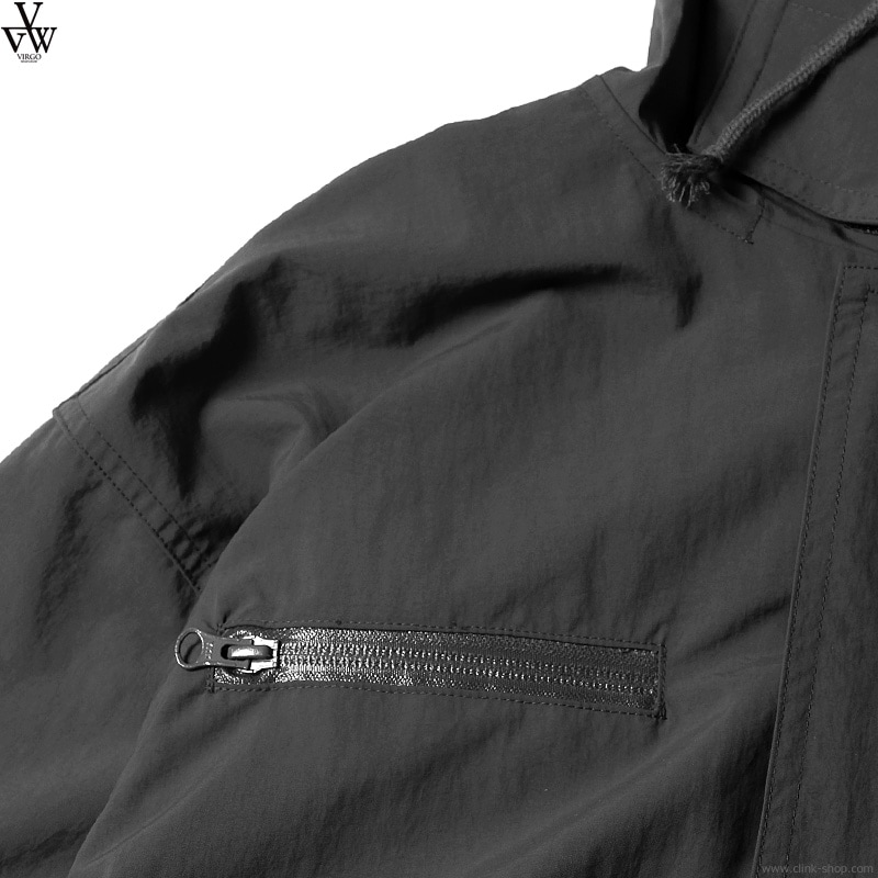 CLINK｜VIRGOwearworks NYLON RACER MOD HOODIE (BLACK) [VG-JKT-342