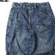 LIBERAIDERS DENIM PAINTER SARROUEL PANTS (DK.BLUE) #76702