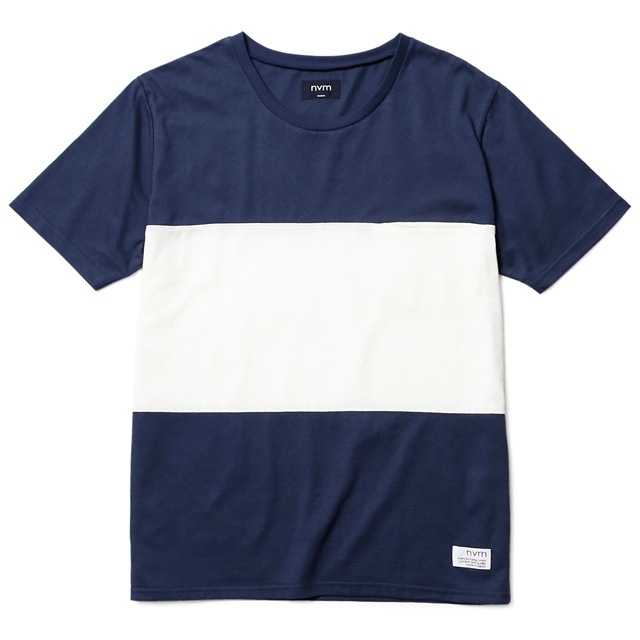 NVM FAT STRIPE SS T (NAVYWHITE) [NVM16S-CS02]