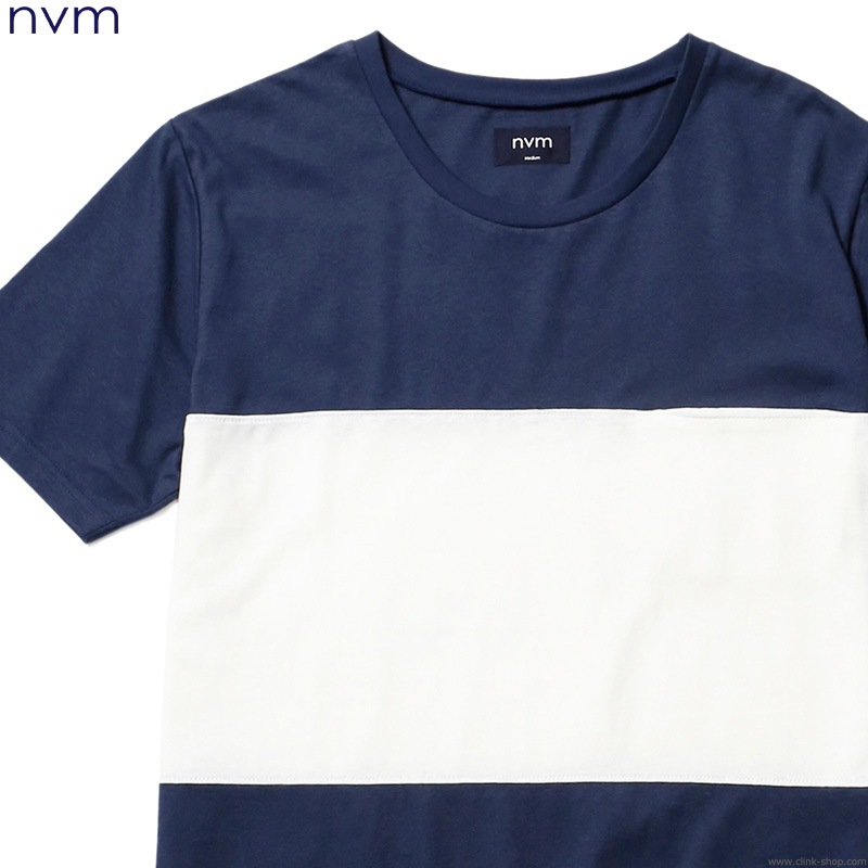 NVM FAT STRIPE SS T (NAVYWHITE) [NVM16S-CS02]