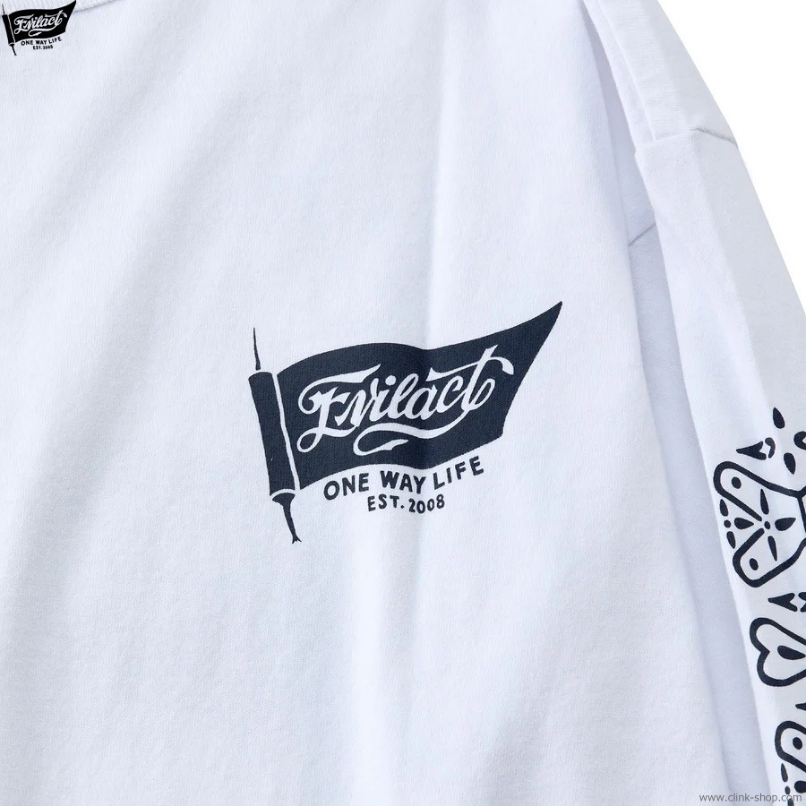 SALE 30��OFF EVILACT BANDANA LS (WHITE) [EA25-ACT1-T03]