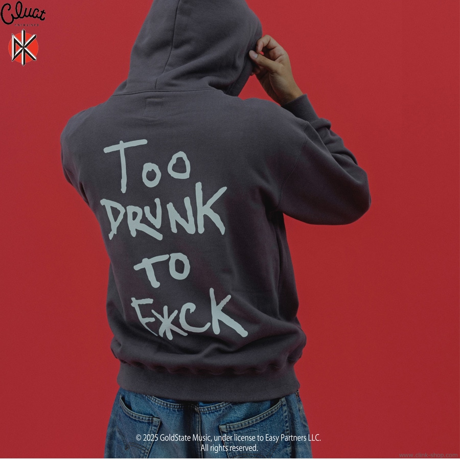 SALE 10��OFF CLUCT TOO DRUNK TO FUCK [HOODIE] (P.CHARCOAL) #05095