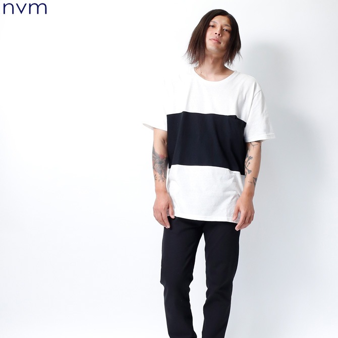 NVM FAT STRIPE SS T (WHITEBLACK) [NVM16S-CS02]