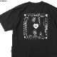 CARHARTT WIP S/S HEART BANDANA T-SHIRT (BLACK/WHITE STONE WASHED)