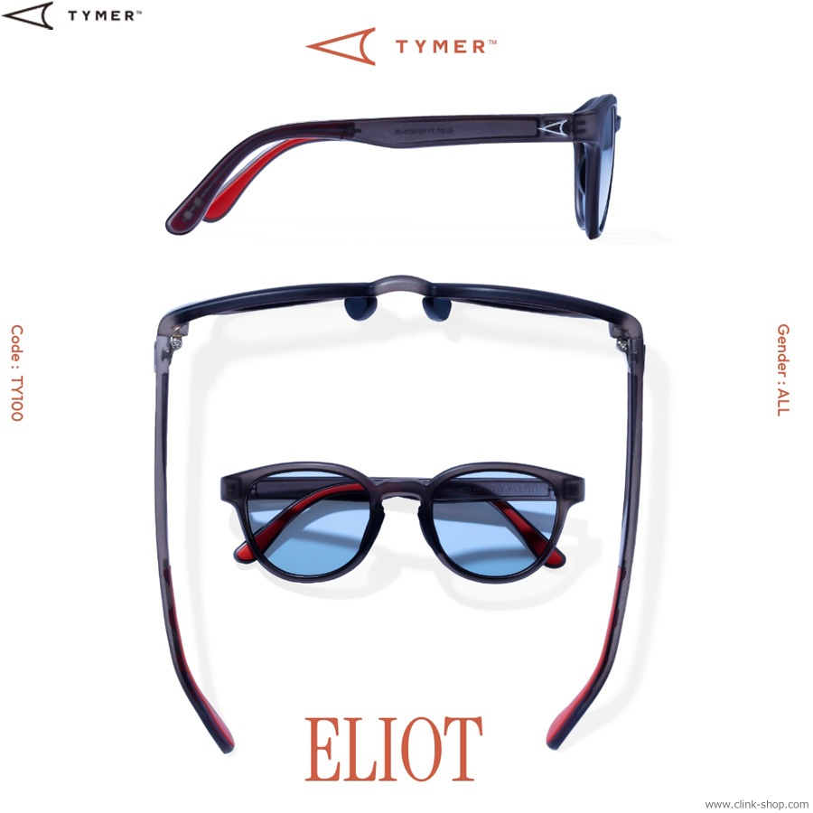 TYMER ELIOT (GLOSS CLEAR BROWN/LIGHT GREY) [TY100-GCB-LGY]
