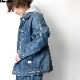 LIBERAIDERS PAINT SPLATTER DENIM JACKET (DK.BLUE) #76013