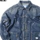LIBERAIDERS PAINT SPLATTER DENIM JACKET (DK.BLUE) #76013