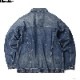 LIBERAIDERS PAINT SPLATTER DENIM JACKET (DK.BLUE) #76013