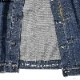 LIBERAIDERS PAINT SPLATTER DENIM JACKET (DK.BLUE) #76013