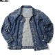 LIBERAIDERS PAINT SPLATTER DENIM JACKET (DK.BLUE) #76013