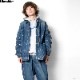 LIBERAIDERS PAINT SPLATTER DENIM JACKET (DK.BLUE) #76013