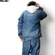 LIBERAIDERS PAINT SPLATTER DENIM JACKET (DK.BLUE) #76013