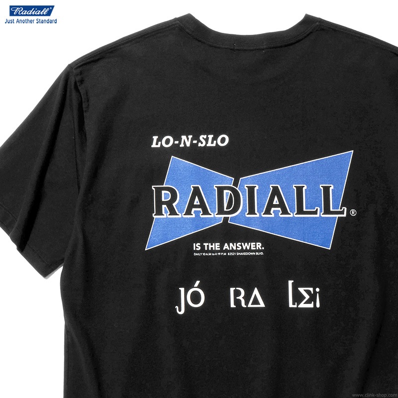 RADIALL BOWTIE - CREW NECK POCKET T-SHIRT S/S (BLACK)