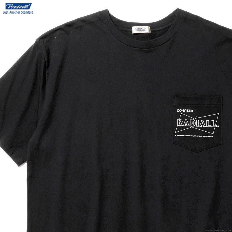 RADIALL BOWTIE - CREW NECK POCKET T-SHIRT S/S (BLACK)
