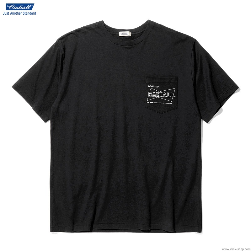 RADIALL BOWTIE - CREW NECK POCKET T-SHIRT S/S (BLACK)