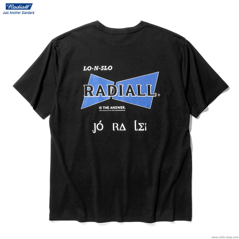 RADIALL BOWTIE - CREW NECK POCKET T-SHIRT S/S (BLACK)