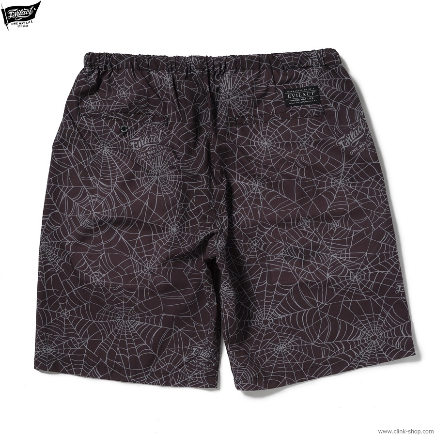 EVILACT SPIDERWEB EZ SHORTS (BLACK WEB) [EA26-ACT1-P07]