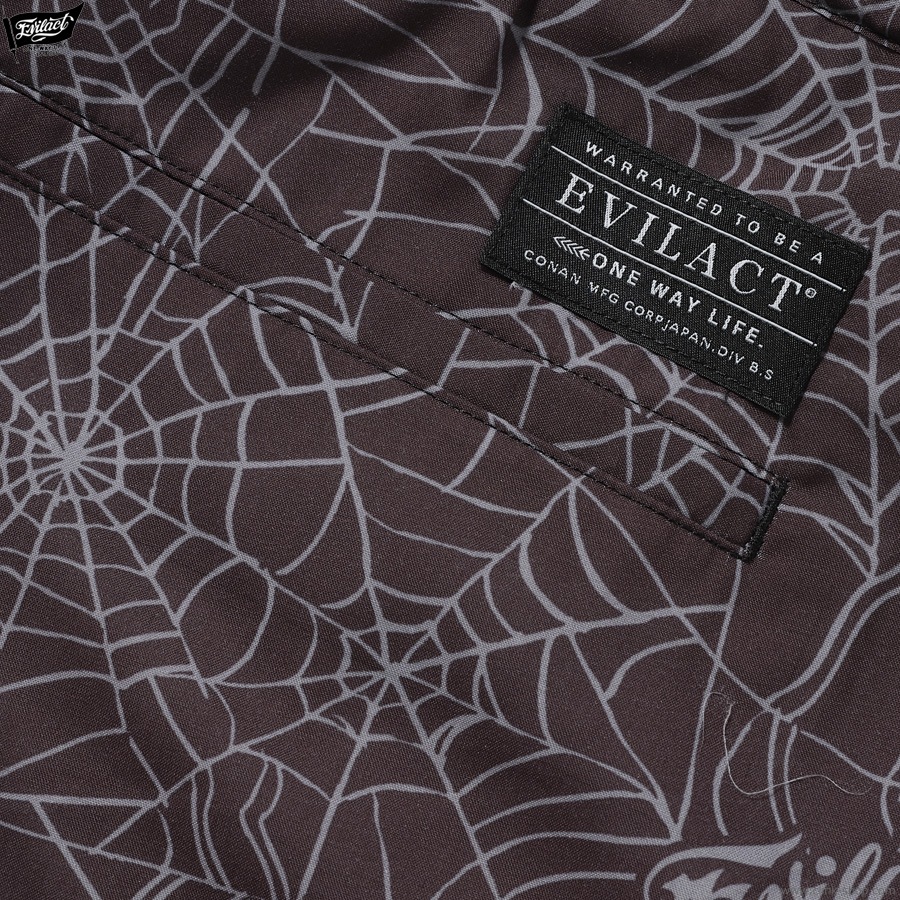 EVILACT SPIDERWEB EZ SHORTS (BLACK WEB) [EA26-ACT1-P07]