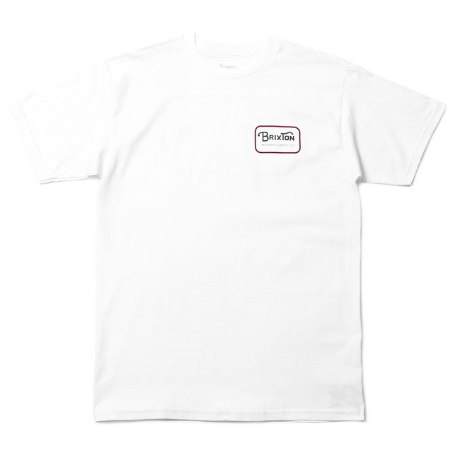 BRIXTON GRADE S/S STANDARD TEE (WHITE/RED)