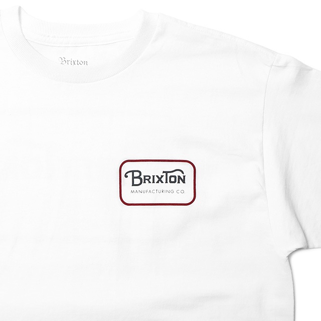 BRIXTON GRADE S/S STANDARD TEE (WHITE/RED)