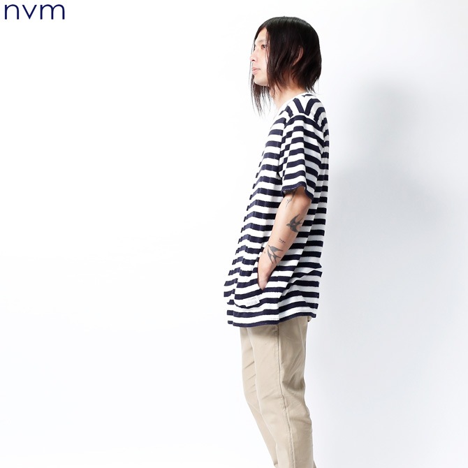 SALE 60��OFF NVM STRIPE PILE RELAX SS T [NVM16S-CS04]