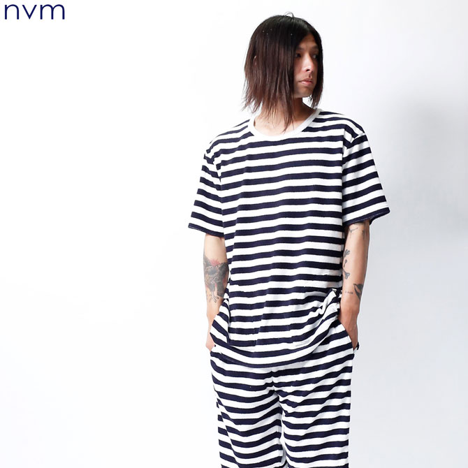 SALE 60��OFF NVM STRIPE PILE RELAX SS T [NVM16S-CS04]