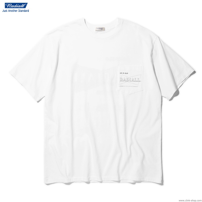 RADIALL BOWTIE - CREW NECK POCKET T-SHIRT S/S (WHITE)