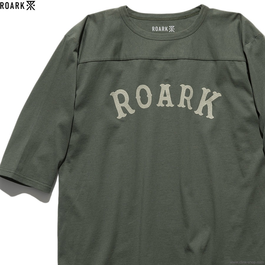 ROARK REVIVAL "MEDIEVAL LOGO" 3/4 SLEEVE TEE (ARMY)