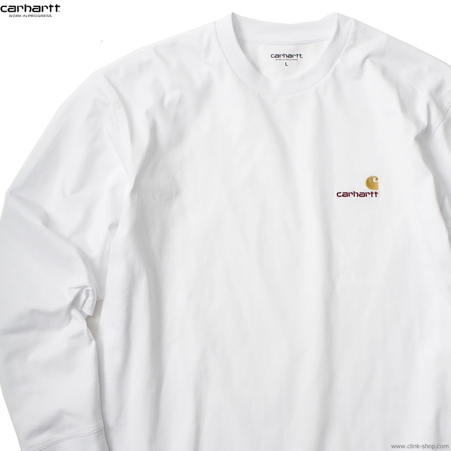 CARHARTT WIP L/S AMERICAN SCRIPT T-SHIRT (WHITE)
