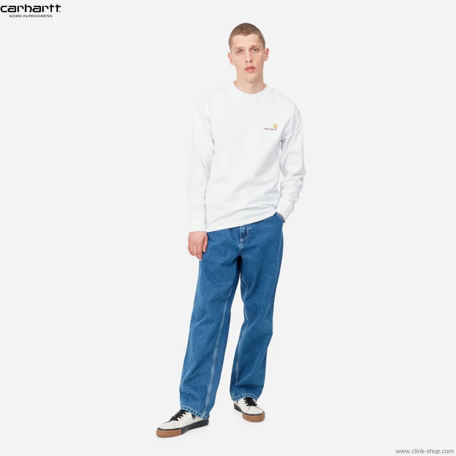 CARHARTT WIP L/S AMERICAN SCRIPT T-SHIRT (WHITE)
