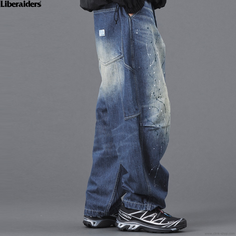 SALE 10��OFF LIBERAIDERS DENIM SARROUEL PANTS (BLUE) #77701